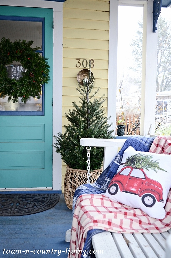 Vintage Christmas porch