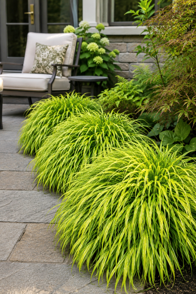 Japanese Forest Grass by sidewalk