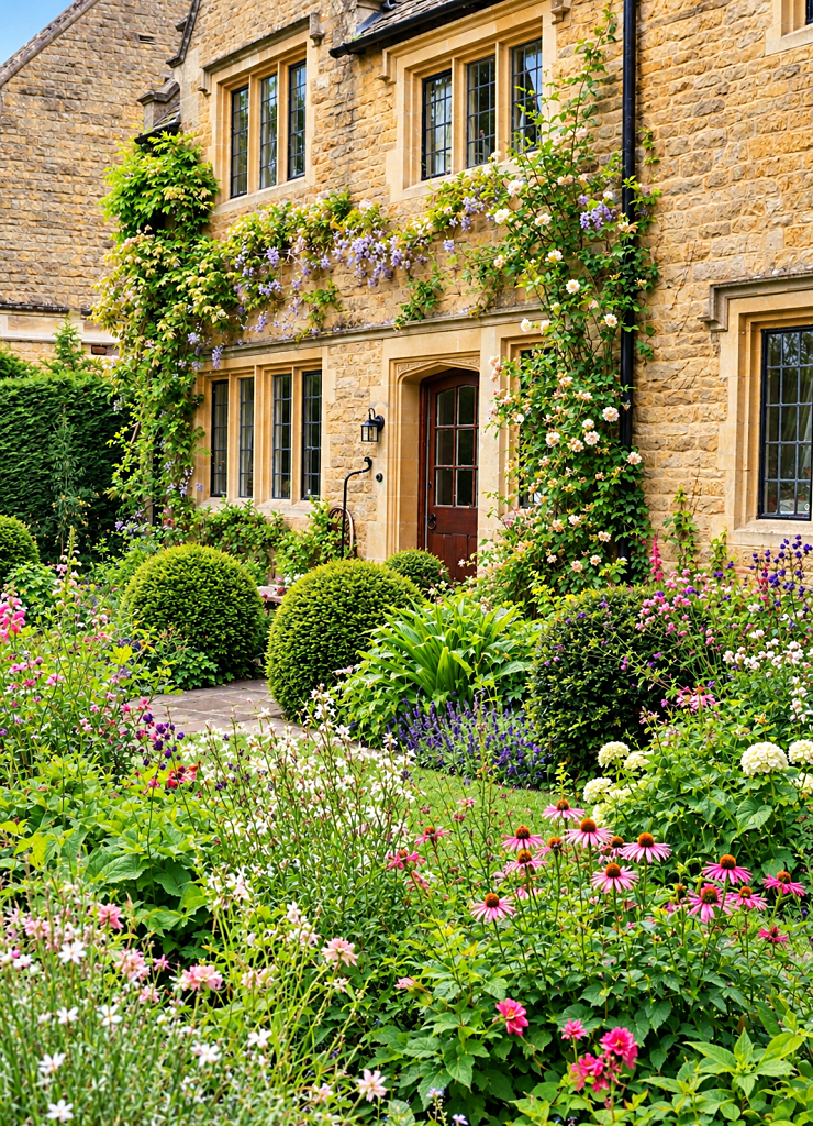 English cottage garden in the Cotswolds