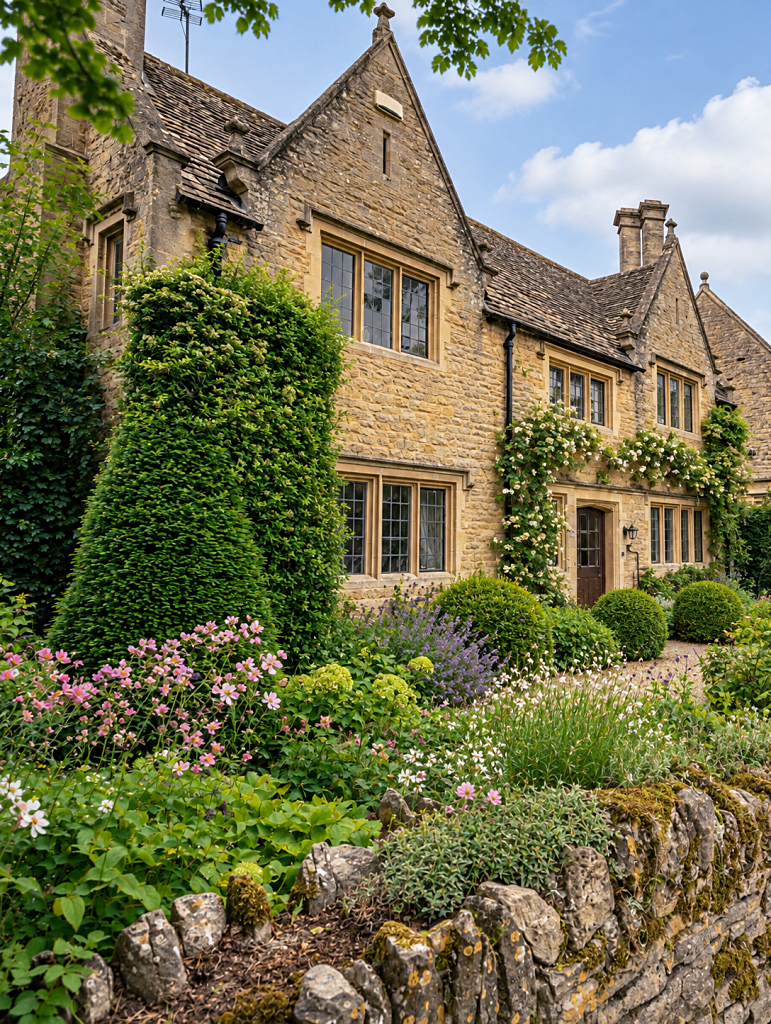 front yard garden in the Cotswolds